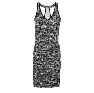 Black and White Sleeveless Dress